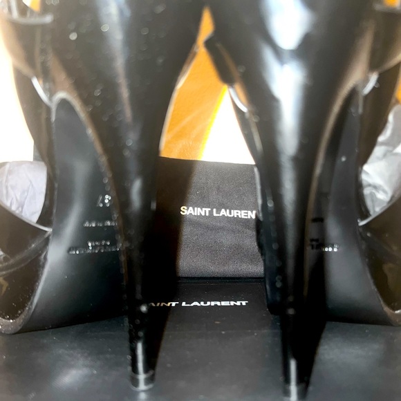 Saint Laurent Tribute Patent Platform Sandals - Picture 6 of 11
